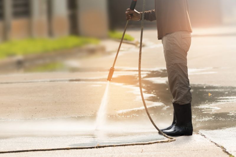 Cleaning Surface with Pressure Washer